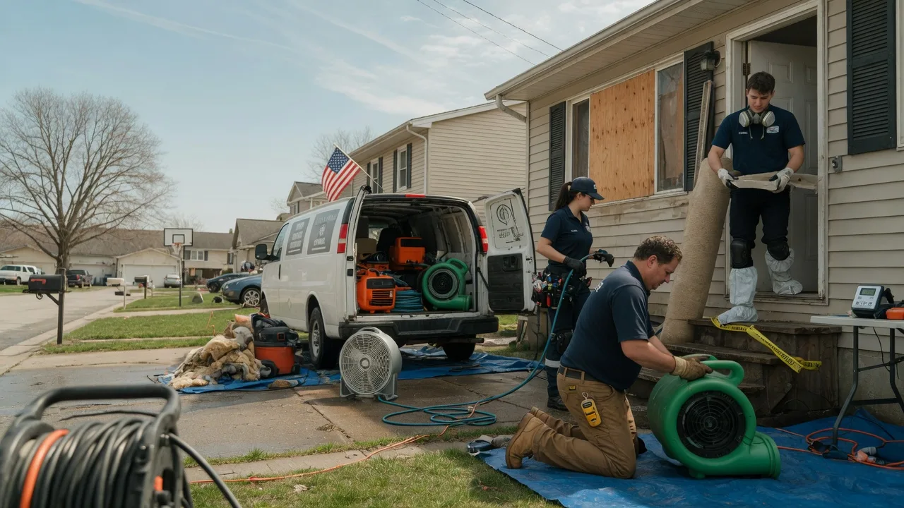 Water Damage Restoration in Three Bridges, NJ near me